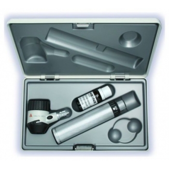 Dermatoscopio DELTA 20 con mango recargable 3,5 v, disco de contacto con escala, aceite 10 ml. estuche rígido y cargador NT 300
