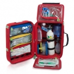 Maletín emergencias respiratorias poliamida rojo, con carro-trolley, modelo EMERAIR'S