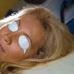 Cobertores oculares desechables Laser-Aid, caja de 24