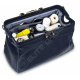 CLASSY'S, maletín médico compacto, piel. Color azul.